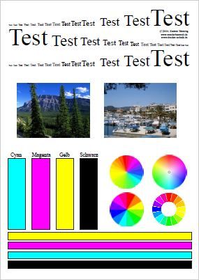 Druckertestseite